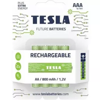 TESLA BATERIJE AAA GREEN  ZA PONOVNO POLNJENJE (HR03 / BLISTER FOLIJA 4 KOSI)