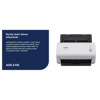 BROTHER optični bralnik ADS-4100 DUALSKEN A4 35 str/min/70dual 600x600 60ADF USB BROTHER optični bralnik ADS-4100 DUALSKEN A4 35 str/min/70dual 600x600 60ADF USB