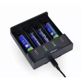 Polnilec baterij GEMBIRD BC-USB-02, 4 kosi, Ni-MH   Li-ion