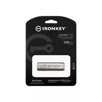 Kingstonov bliskovni disk IronKey 128 GB IKLP50 IronKey Locker  50 AES USB, s šifriranjem 256 bitov