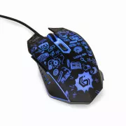 GEMBIRD miška MUS-6B-GRAFIX-01, črna z grafičnim tiskom, USB