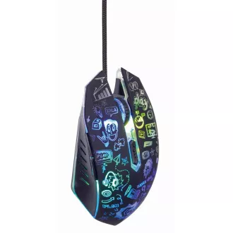 GEMBIRD miška MUS-6B-GRAFIX-01, črna z grafičnim tiskom, USB