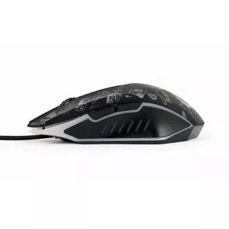 GEMBIRD miška MUS-6B-GRAFIX-01, črna z grafičnim tiskom, USB