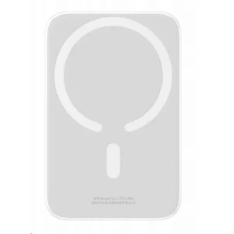 Baseus powerbank z brezžičnim polnjenjem 6000 mAh (združljiv z MagSafe), bela