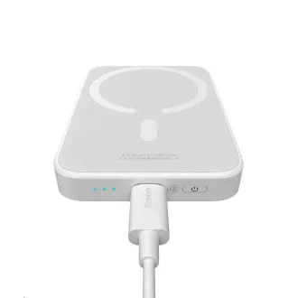 Baseus powerbank z brezžičnim polnjenjem 6000 mAh (združljiv z MagSafe), bela