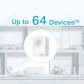 TP-Link Tapo H100 WiFi Smart IoT Hub Tapo z melodijo zvonjenja (2, 4GHz, certifikat Matter)