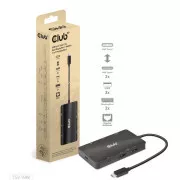 Club3D Priključna postaja USB-C 7v1, 2xDP, 2xUSB-C, 2xUSB, 1xRJ45, črna