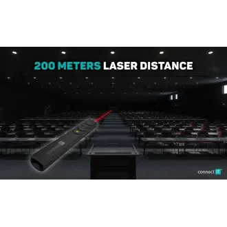 Laserski kazalnik CONNECT IT za polnjenje, črn Laserski kazalnik CONNECT IT za polnjenje, črn