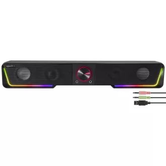 SPEED LINK Zvočniki GRAVITY RGB Stereo Soundbar, črna