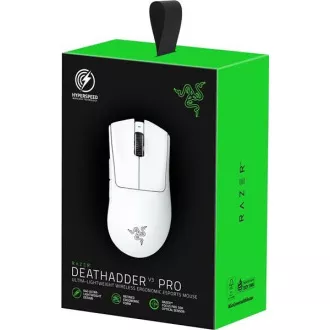 RAZER miška DeathAdder V3 Pro, optična, brezžična, bela
