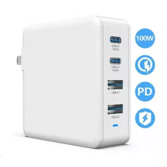 Polnilec Viking USB GaN 100 W, podpora PD3.0 in QC4 , bel