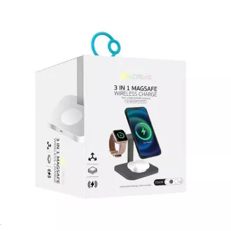 COTEetCI MagSafe 3v1 Stojalo in polnilna postaja za AirPods/iPhone/Apple Watch WS-36, siva COTEetCI MagSafe 3v1 Stojalo in polnilna postaja za AirPods/iPhone/Apple Watch WS-36, siva