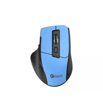 C-TECH Ergo miška WLM-05, brezžična, 1600DPI, 6 gumbov, USB nano sprejemnik, modra