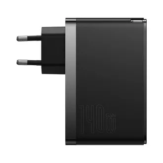 Baseus GaN5 Pro adapter za hitro polnjenje 2x USB-C   USB-A 140W črn