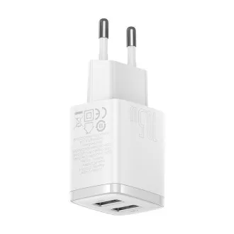 Baseus Compact Charger 2U 10,5W bela