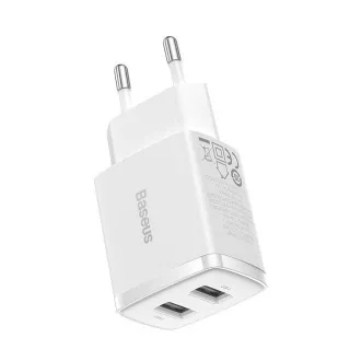 Baseus Compact Charger 2U 10,5W bela