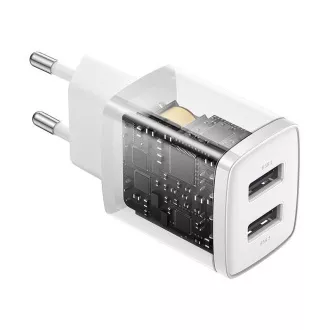 Baseus Compact Charger 2U 10,5W bela