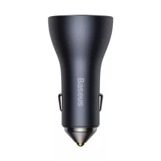 Baseus hitri polnilni avtomobilski adapter 2*USB-C   USB-A 65W temno siva