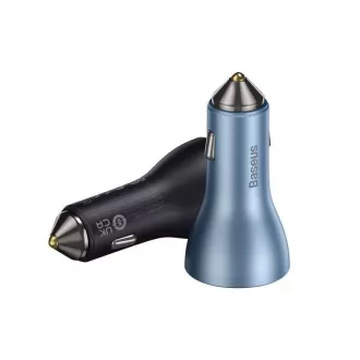 Baseus hitri polnilni avtomobilski adapter 2*USB-C   USB-A 65W temno siva