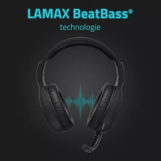 LAMAX Heroes Guard1 - slušalke - črne