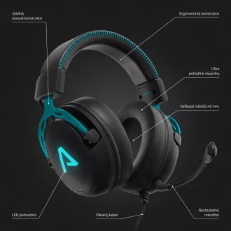 LAMAX Heroes Defender1 - slušalke - črne