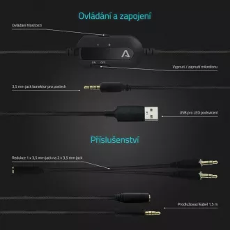 LAMAX Heroes General1 - Slušalke - črne