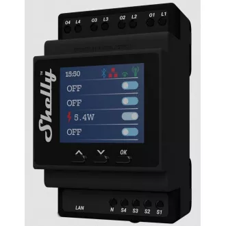 Shelly Pro 4PM, 4x stikalni modul na DIN-nivoju, WiFi