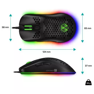 CONNECT IT BATTLE AIR 2 profesionalna optična gaming miška SW, 12800 DPI, črna CONNECT IT BATTLE AIR 2 profesionalna optična gaming miška SW, 12800 DPI, črna