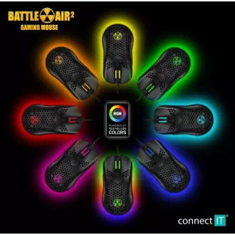 CONNECT IT BATTLE AIR 2 profesionalna optična gaming miška SW, 12800 DPI, črna CONNECT IT BATTLE AIR 2 profesionalna optična gaming miška SW, 12800 DPI, črna