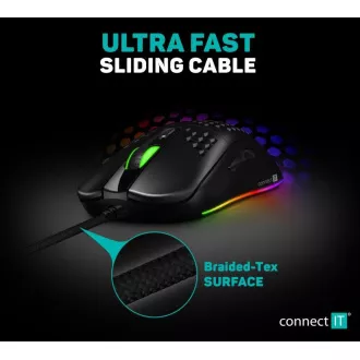 CONNECT IT BATTLE AIR 2 profesionalna optična gaming miška SW, 12800 DPI, črna CONNECT IT BATTLE AIR 2 profesionalna optična gaming miška SW, 12800 DPI, črna