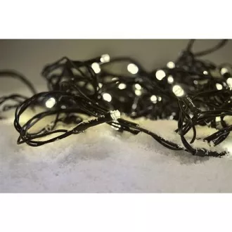Solight LED zunanja božična veriga, 100 LED diod, 10 m, 3 m vodila, 8 funkcij, časovnik, IP44, topla bela