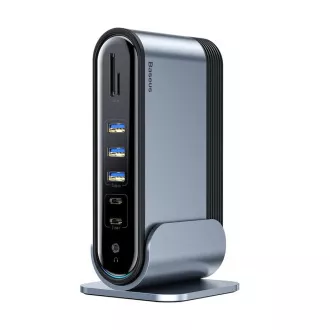 Baseus 16in1 3-zaslonska projekcijska postaja s priključkom USB-C (adapter za vtičnice CN EU UK), siva