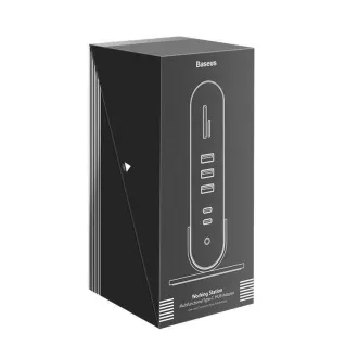 Baseus 16in1 3-zaslonska projekcijska postaja s priključkom USB-C (adapter za vtičnice CN EU UK), siva