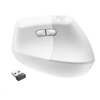 Logitech Lift Vertical Ergonomska miška za poslovne računalnike, Mac, belkasto-siva