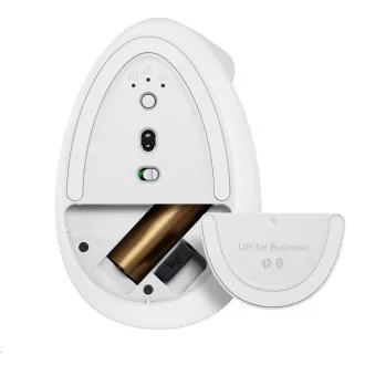Logitech Lift Vertical Ergonomska miška za poslovne računalnike, Mac, belkasto-siva