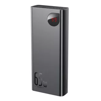 Baseus Adaman Kovinska napajalna banka z digitalnim zaslonom QC PD 20000mAh 65W, črna kabel USB-A/USB-C 30cm, črna Baseus Adaman Kovinska napajalna banka z digitalnim zaslonom QC PD 20000mAh 65W, črna kabel USB-A/USB-C 30cm, črna