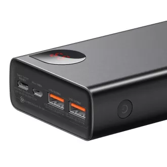 Baseus Adaman Kovinska napajalna banka z digitalnim zaslonom QC PD 20000mAh 65W, črna kabel USB-A/USB-C 30cm, črna Baseus Adaman Kovinska napajalna banka z digitalnim zaslonom QC PD 20000mAh 65W, črna kabel USB-A/USB-C 30cm, črna