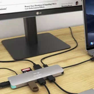DICOTA USB-C Prenosna priklopna postaja 8 v 1 4K HDMI/PD 100W