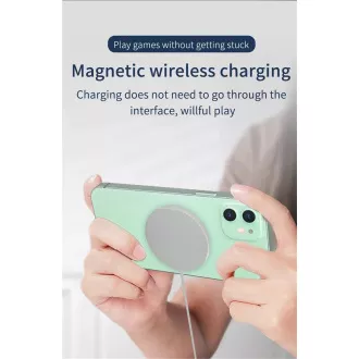 1stCOOL Brezžični polnilec QI 15 W, prenosni, magnetni, združljiv s sistemom MagSafe, bel