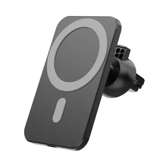 1stCOOL Brezžični polnilec QI 15 W, magnetni, združljiv s sistemom MagSafe, črn