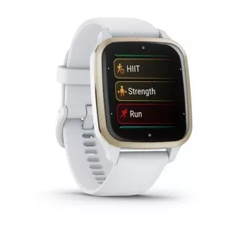 Garmin Venu Sq 2, krem zlata / bel silikonski trak