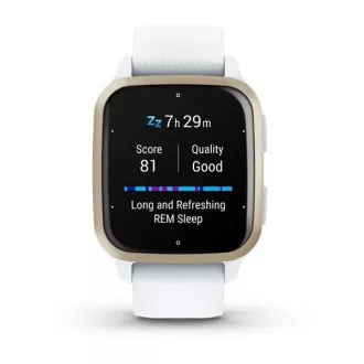 Garmin Venu Sq 2, krem zlata / bel silikonski trak
