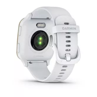 Garmin Venu Sq 2, krem zlata / bel silikonski trak