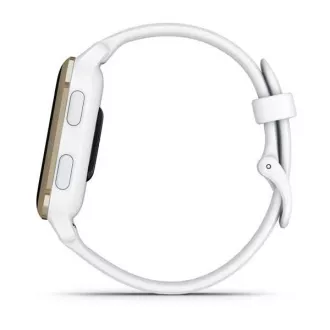 Garmin Venu Sq 2, krem zlata / bel silikonski trak