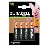 Duracell AA-4 NiMh Accu (2500 mAh) STAY CHARGED