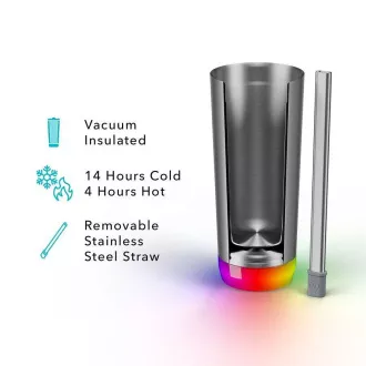HidrateSpark Pro Tumbler - Pametna hidracijska steklenica, 592 ml, nerjaveče jeklo HidrateSpark Pro Tumbler - Pametna hidracijska steklenica, 592 ml, nerjaveče jeklo