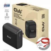 Club3D Potovalni polnilec 100 W s tehnologijo GAN, certifikat USB-IF TID, USB Type-C, podpora Power Delivery(PD) 3.0