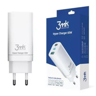 3mk omrežni polnilec - Hyper Charger 65W, bela