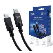 3mk podatkovni kabel - Hyper Cable 4k60Hz 1m 100W C do C, črn