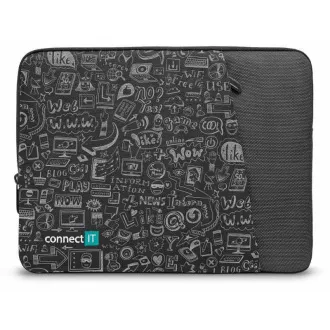 CONNECT IT Kovček Doodle za prenosni računalnik 15,6", črn